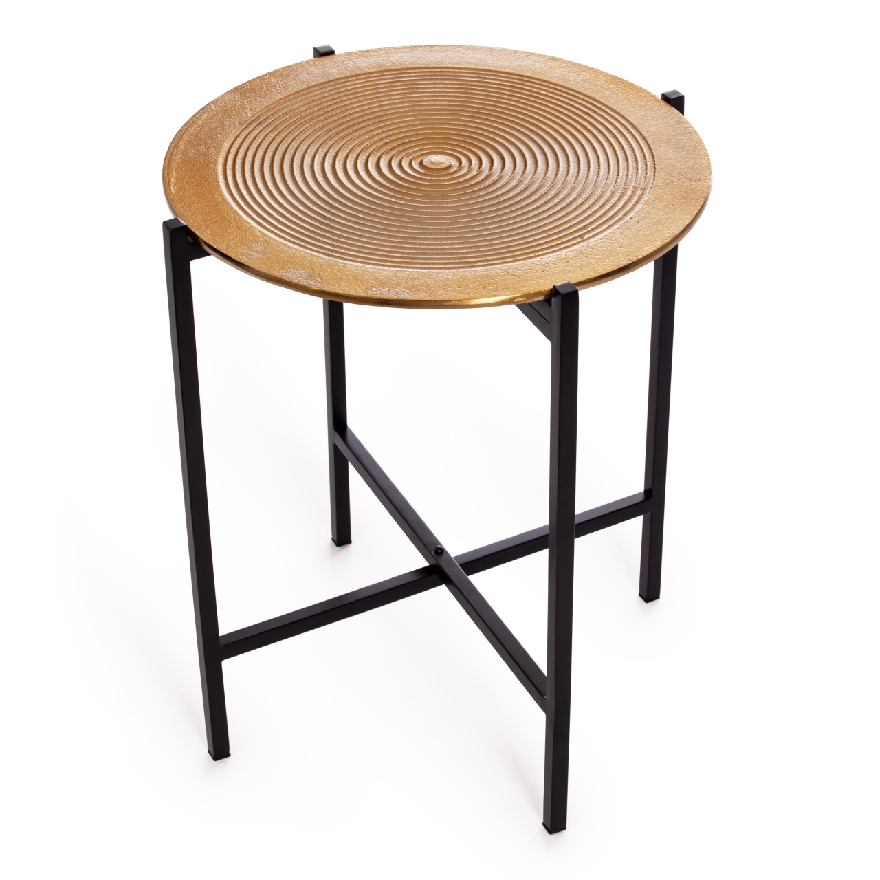 Столик кофейный Secret De Maison BLOOM ( mod. 11873-B ) алюминиевый сплав, 46*46*51 см, черный/античная медь