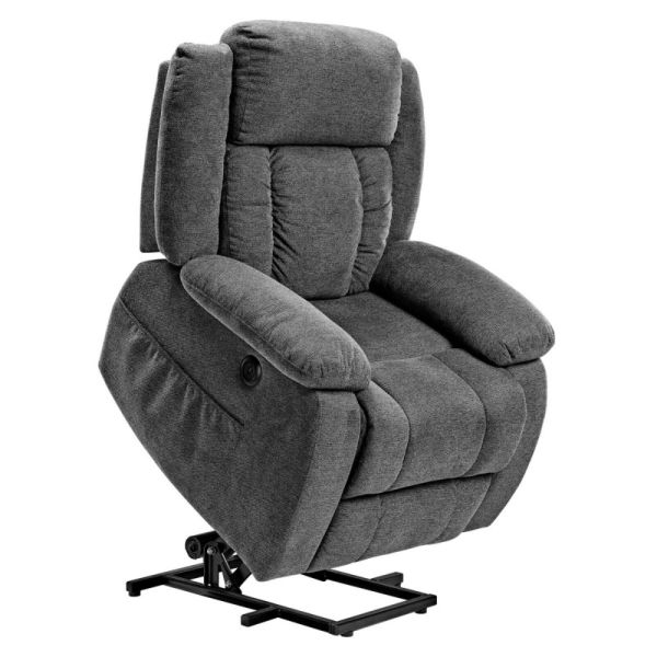 Кресло-реклайнер Eureka GER02 с подъемным механизмом, серый