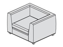 Кресло Napoleon 1К Темно-коричневое