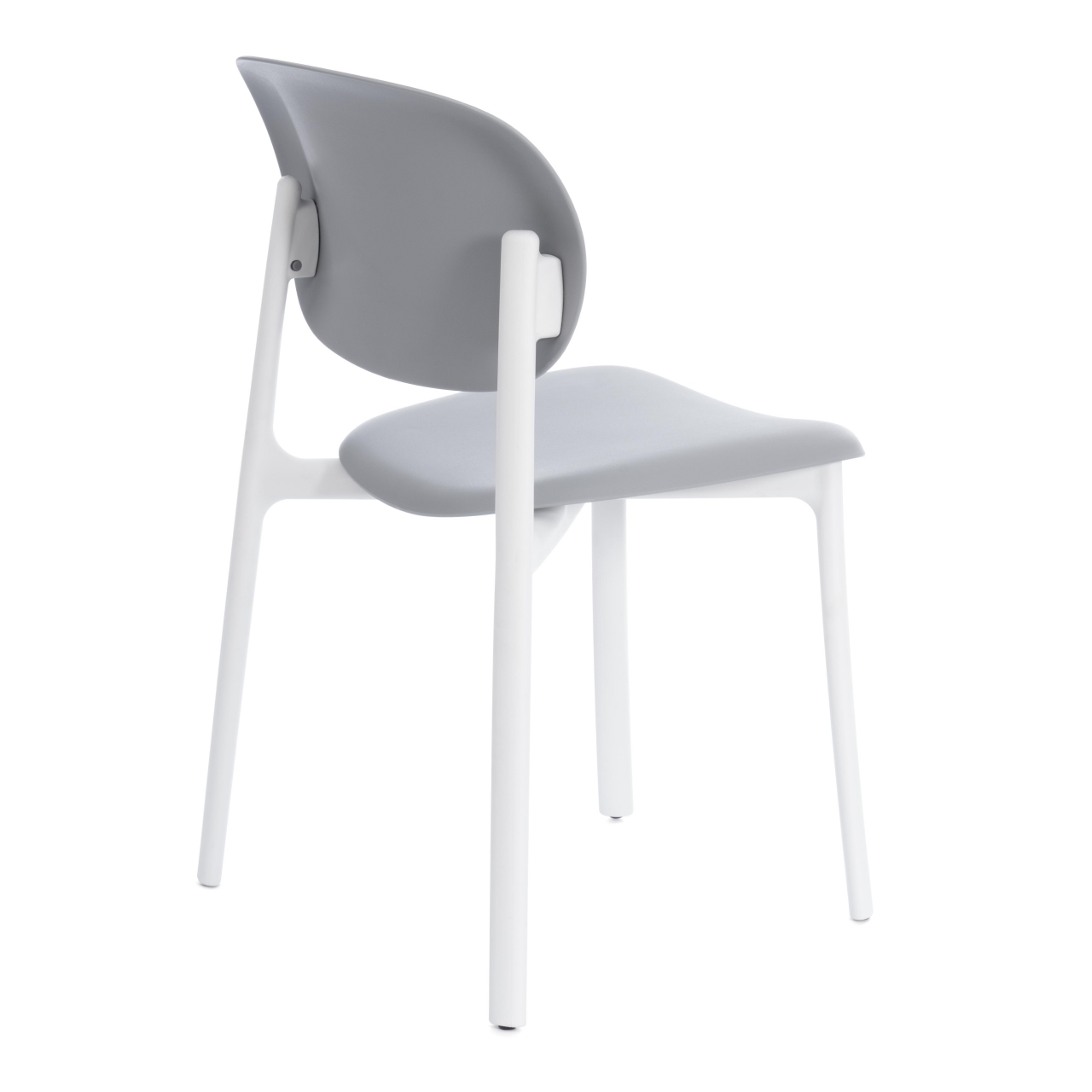 Стул ADORE (mod. XRB-1025) пластик, серый / белый (grey / white), 41 х 53 х 81,5 см