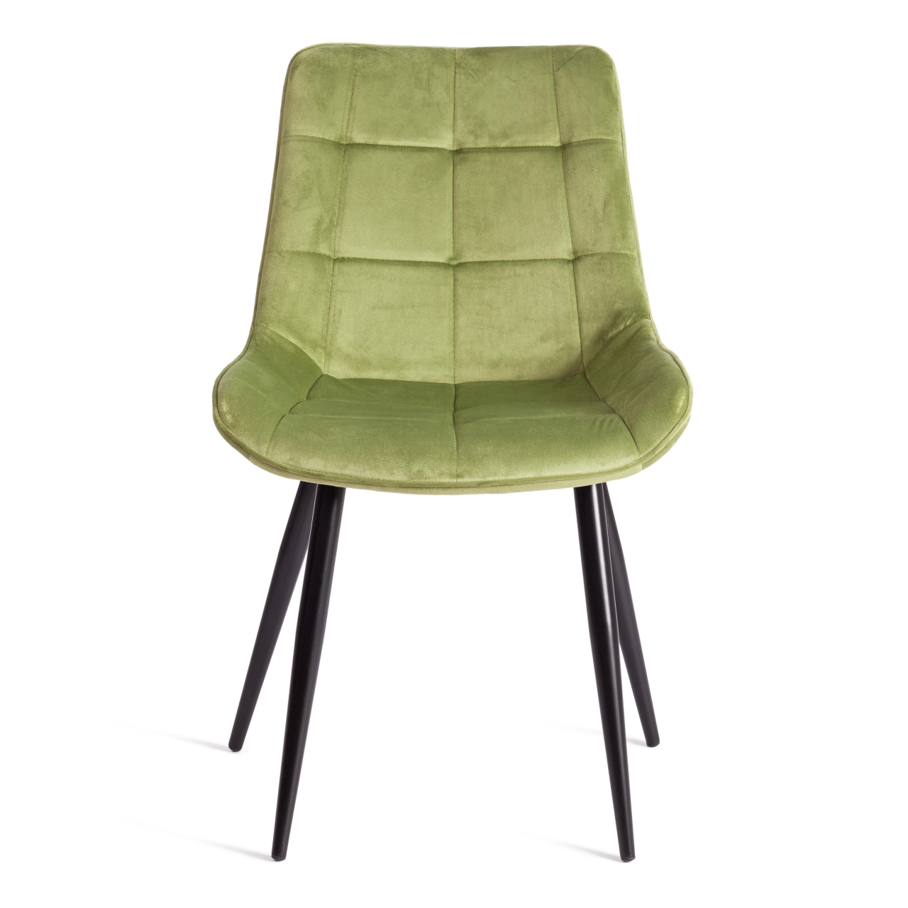 Стул ABRUZZO ( mod. 8060 ) металл/вельвет, 52 х 63 х 85 см, зеленый (HLR 54)/черный