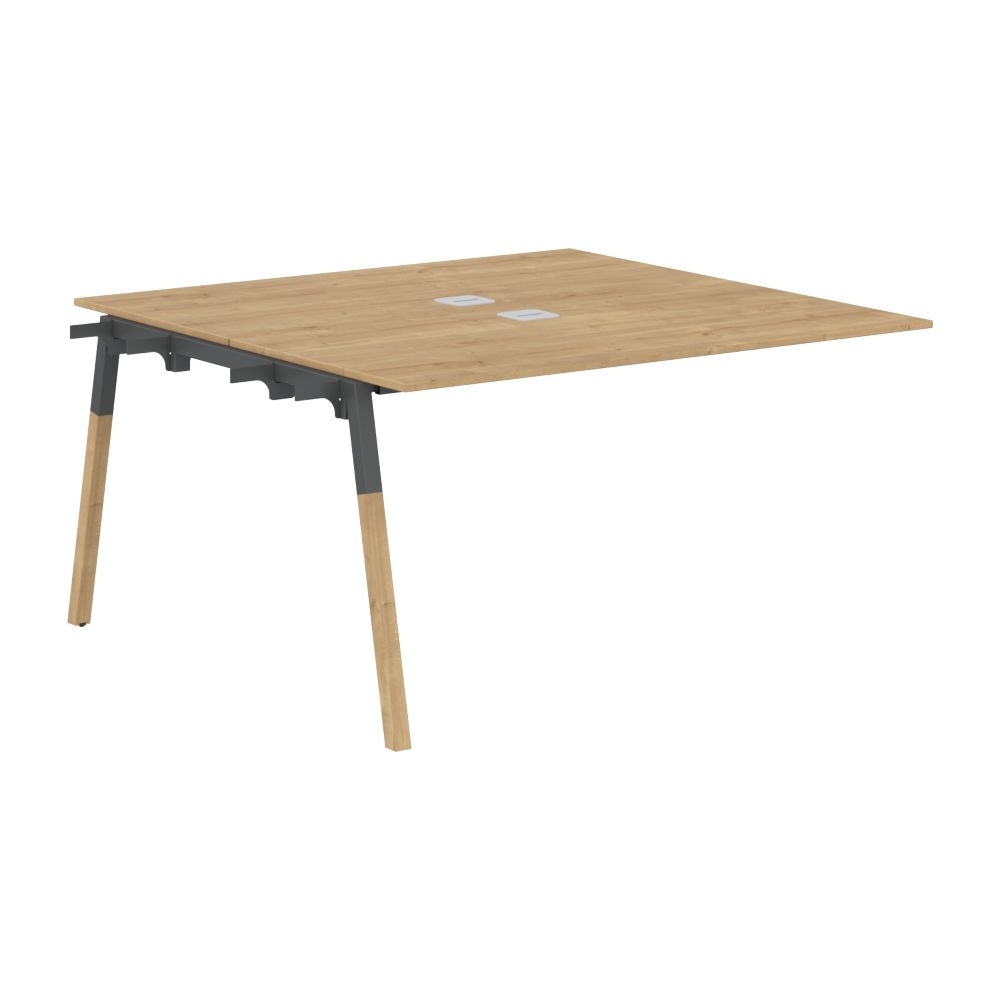 Рабочая станция Forta FIWST 1313 Дуб Гамильтон Черный графит