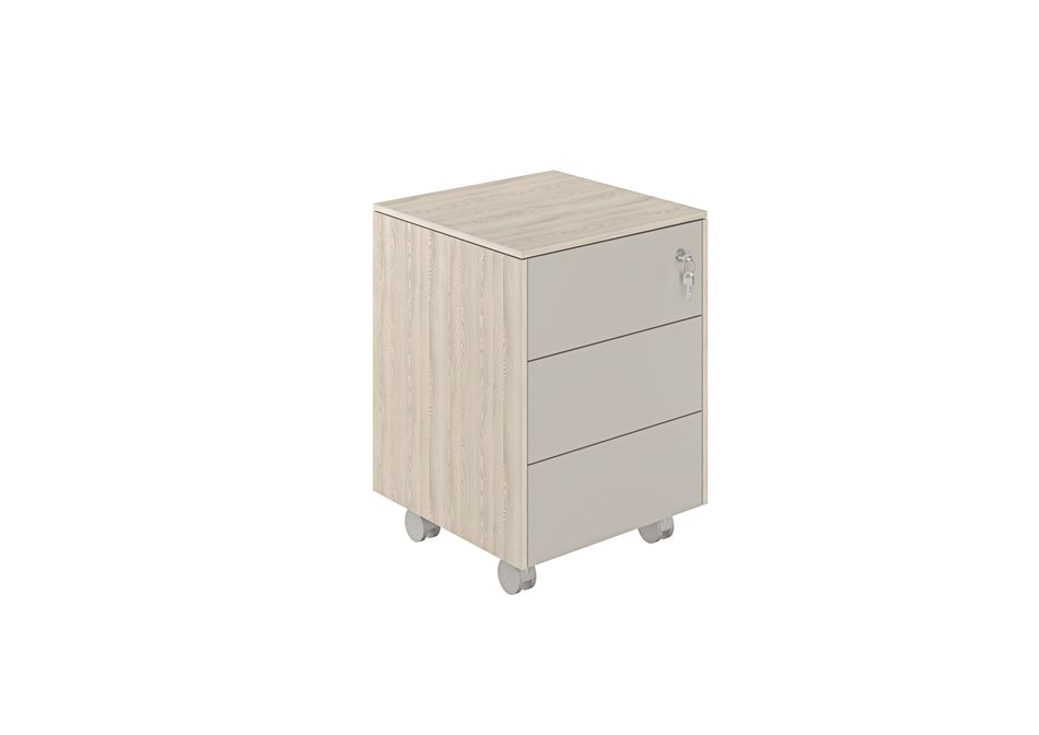 Тумба мобильная Atlas NZ-0214.YN.GS Ясень Наварра Серый камень