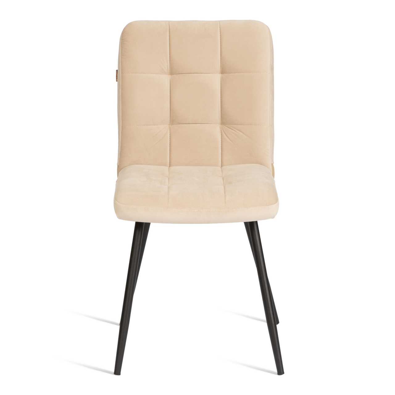 Стул обеденый Medeo велюр, 47х56х89, молочный/черный, (Porsche 2)