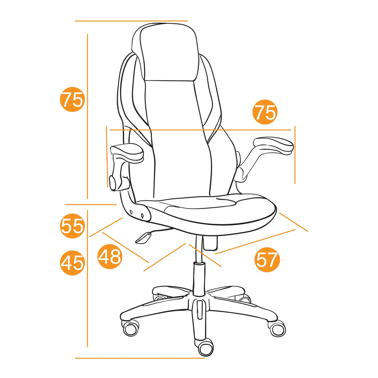 Кресло офисное BAZUKA флок , коричневый/бежевый/коричневый перфорированный, 6/7/6/06