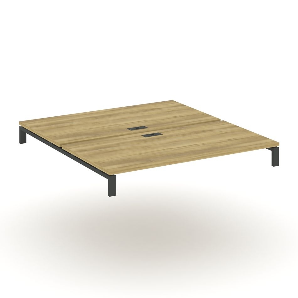 Двойной стол надставка на две опорные тумбы CONCEPT CN.DSN-005 Дуб Винченцо Антрацит