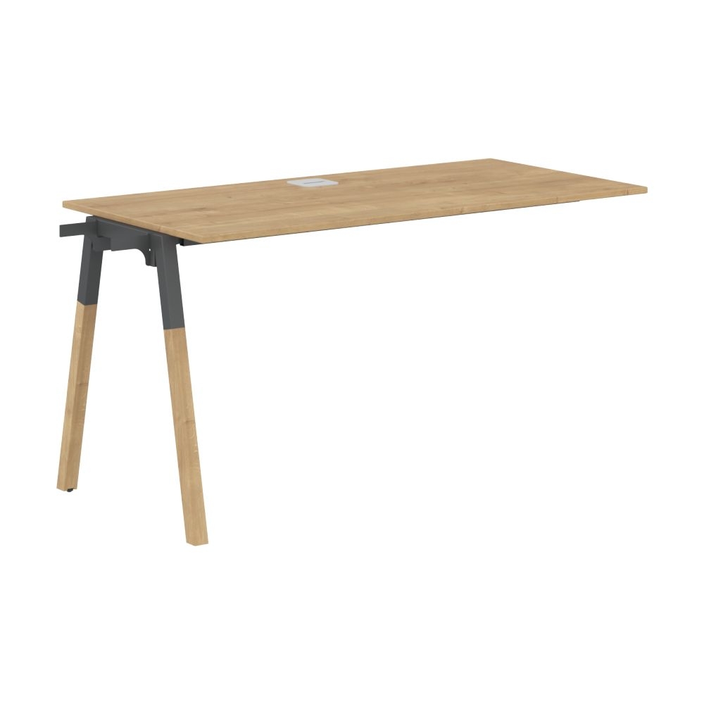 Рабочая станция Forta FIST 1367 Дуб Гамильтон Черный графит