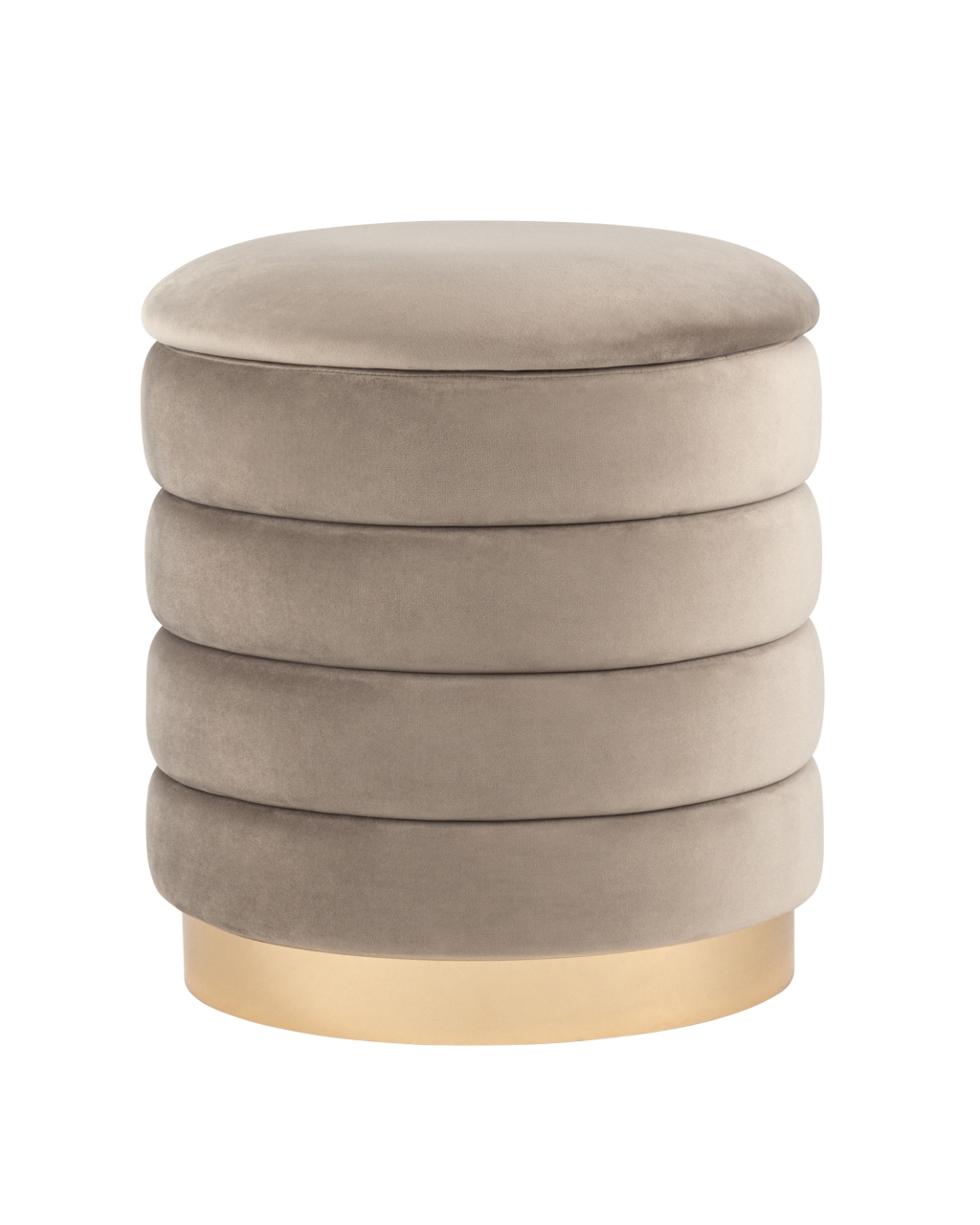 Пуф Франсис с ящиком велюр Серо-бежевый