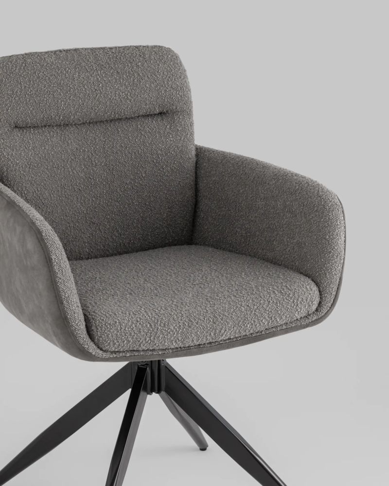 Стул Waldo серый с серой экокожей