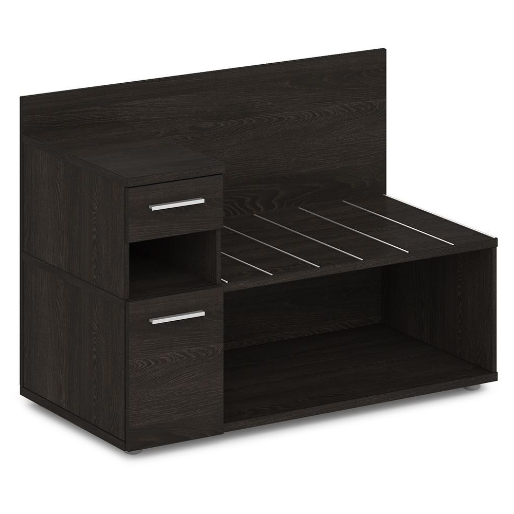 Тумба багажная с ящиком и дверью левый Ornata 	Н-444 Л Дуб Кентербери