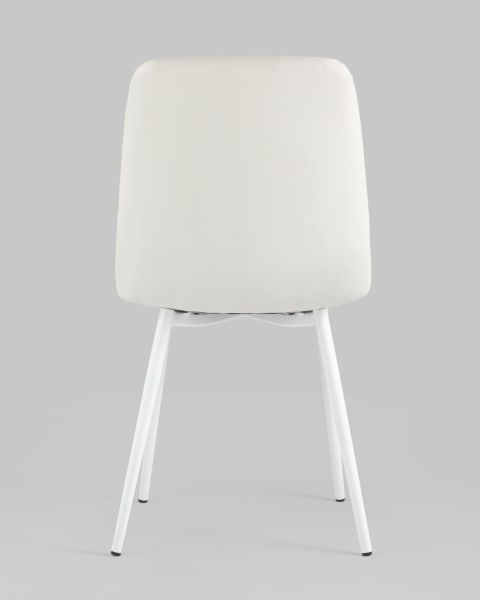 Стул Oliver экокожа белый белые ножки 2 шт