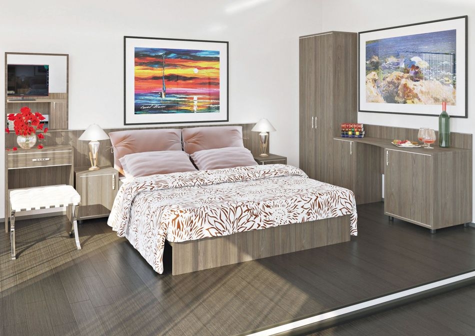 Изголовье (кровать 1650+2-е тумбы) LIGHT С-И-250 Вяз Благородный