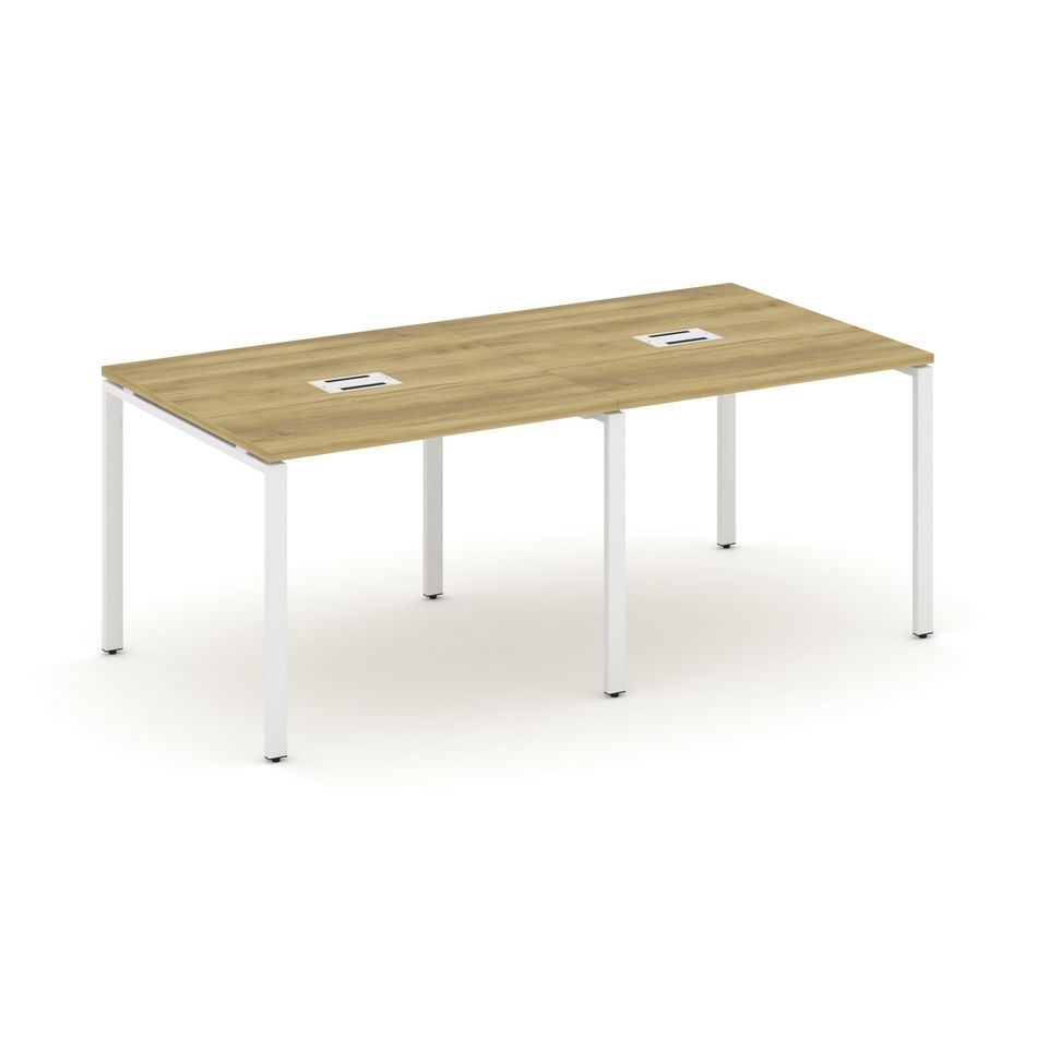 Стол переговорный (2 столешницы) CONCEPT CN.PRG-021 Дуб Винченцо Белый