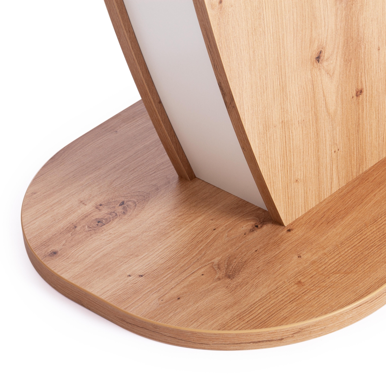 Стол обеденный SATURN ЛДСП, 120-160x80x75,5 см, Дуб Артисан/Белый