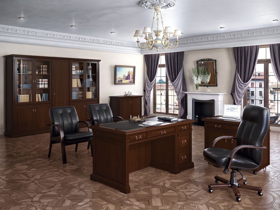 Шкаф для бумаг 4 створки MINISTRY Композиция 9 Южный орех