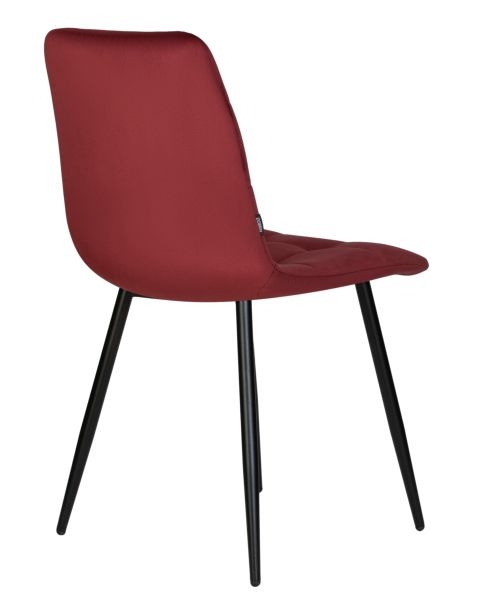 Стул обеденный DOBRIN CHILLY (Бордовый Holland 47, основание черное) 4 шт