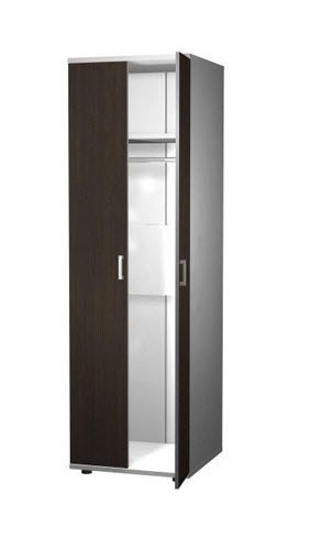 Шкаф-гардероб с горизонтальной вешалкой ПШО2.06 дуб млечный/серый