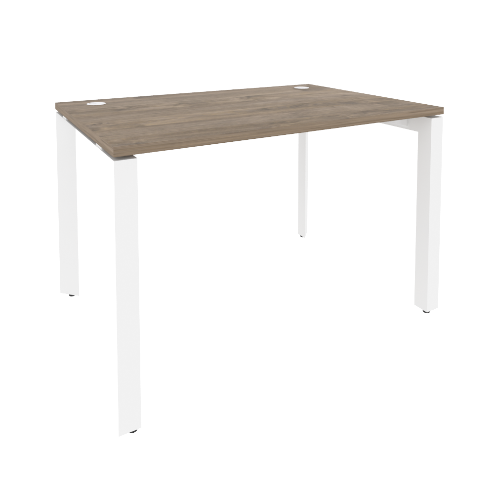 Стол рабочий на П-образном м/к ONIX O.MP-SP-2.8 Тиквуд Темный/Белый
