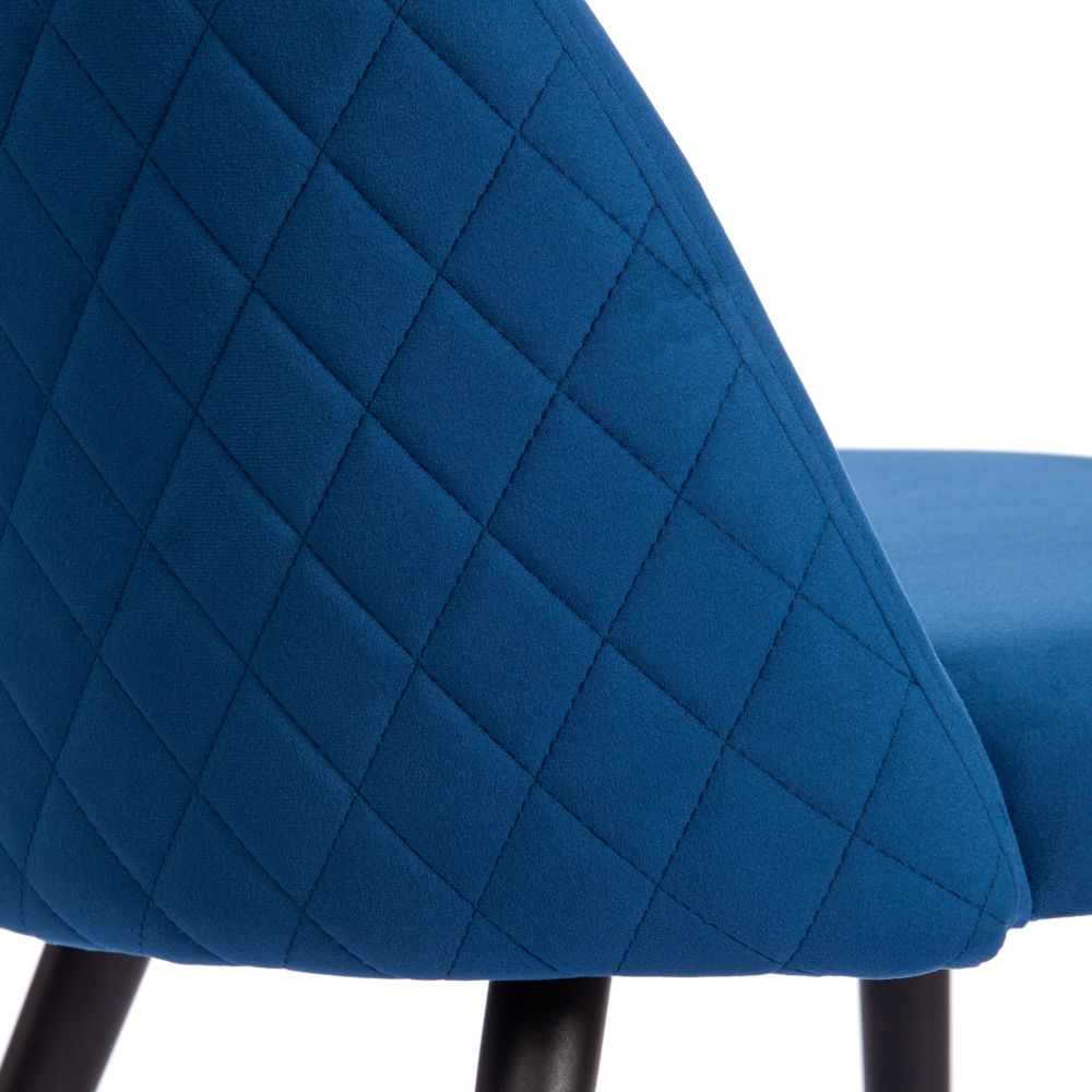 Стул MONRO (mod. 5144) / 1 шт. в упаковке металл/вельвет, 51x56x84 см, синий (HLR 64)/черный