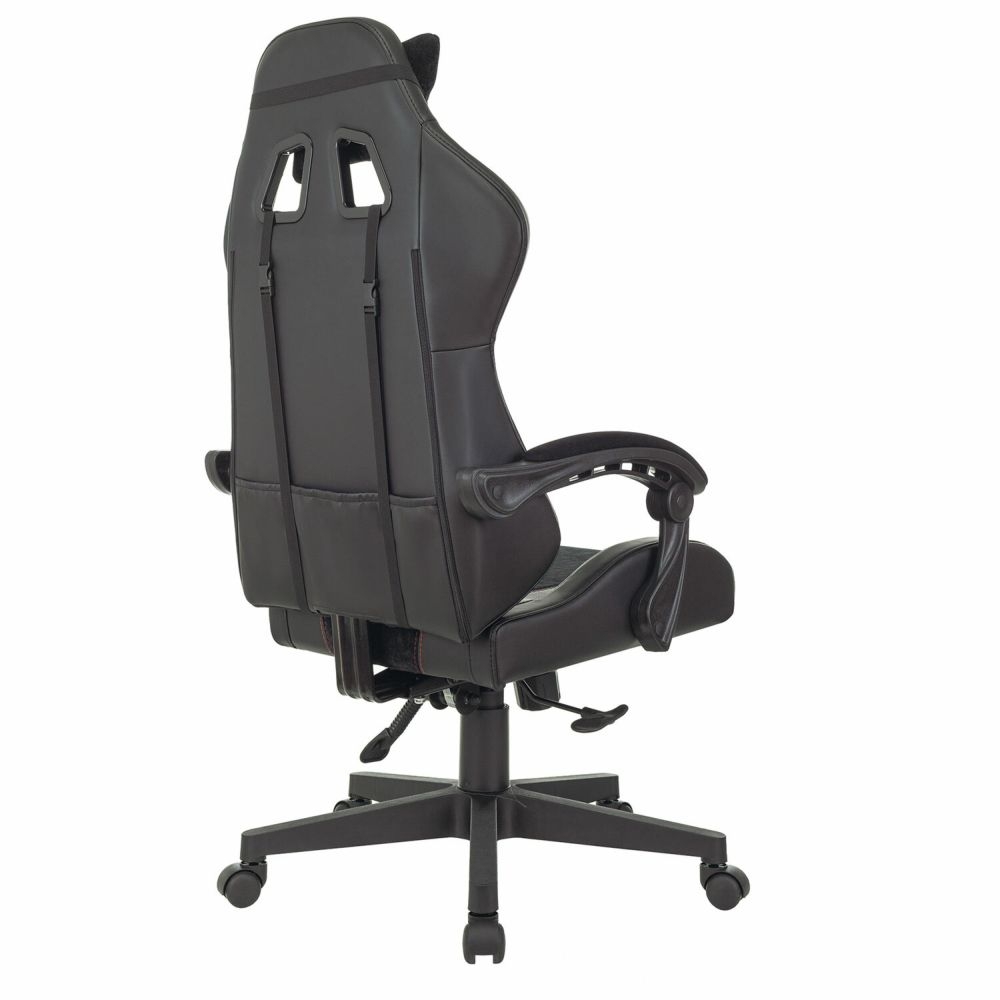 Кресло компьютерное БРАБИКС Стрикер ГМ-121 экокожа/велюр Черное / BRABIX Striker GM-121