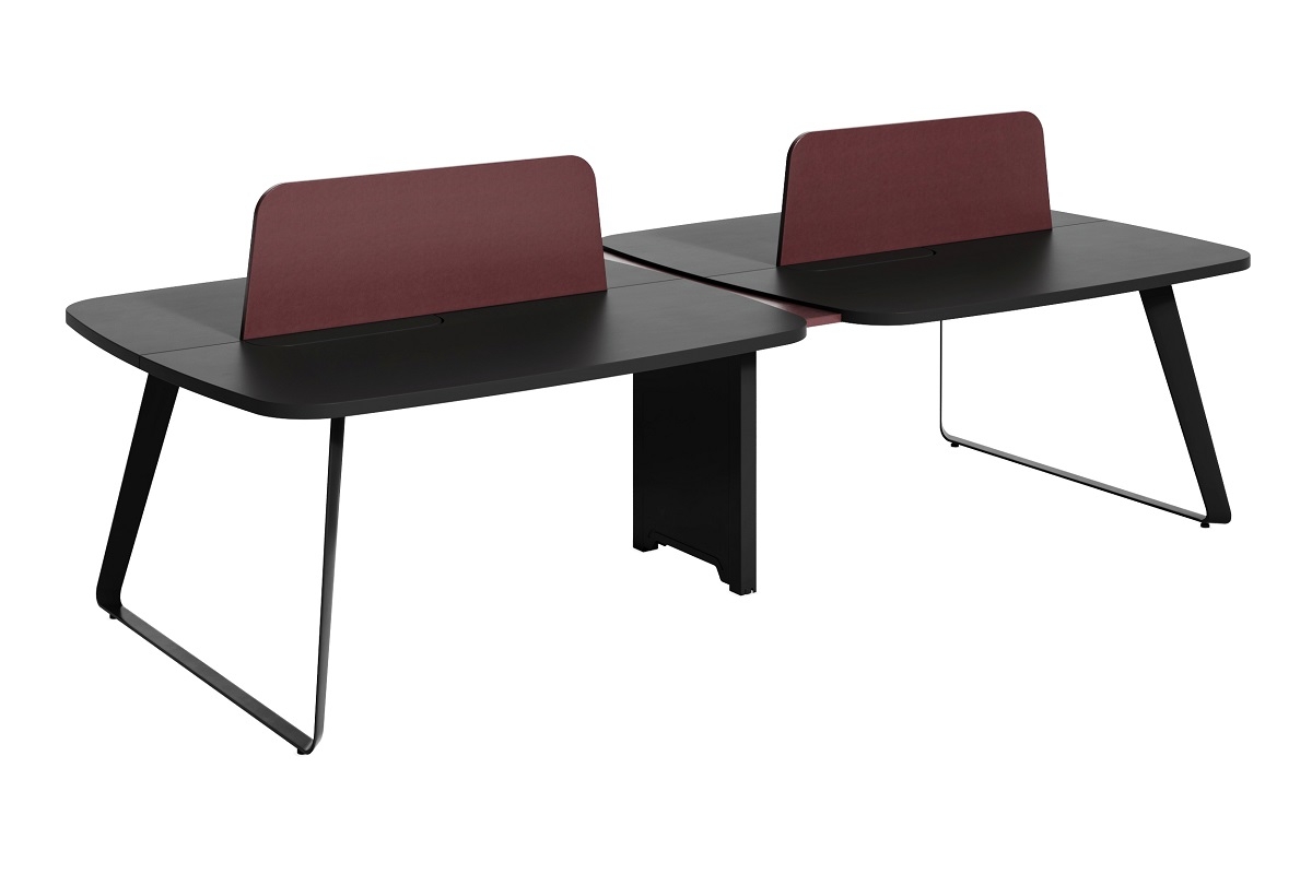 Рабочая станция на 4 места закругленная DRV120.G3388