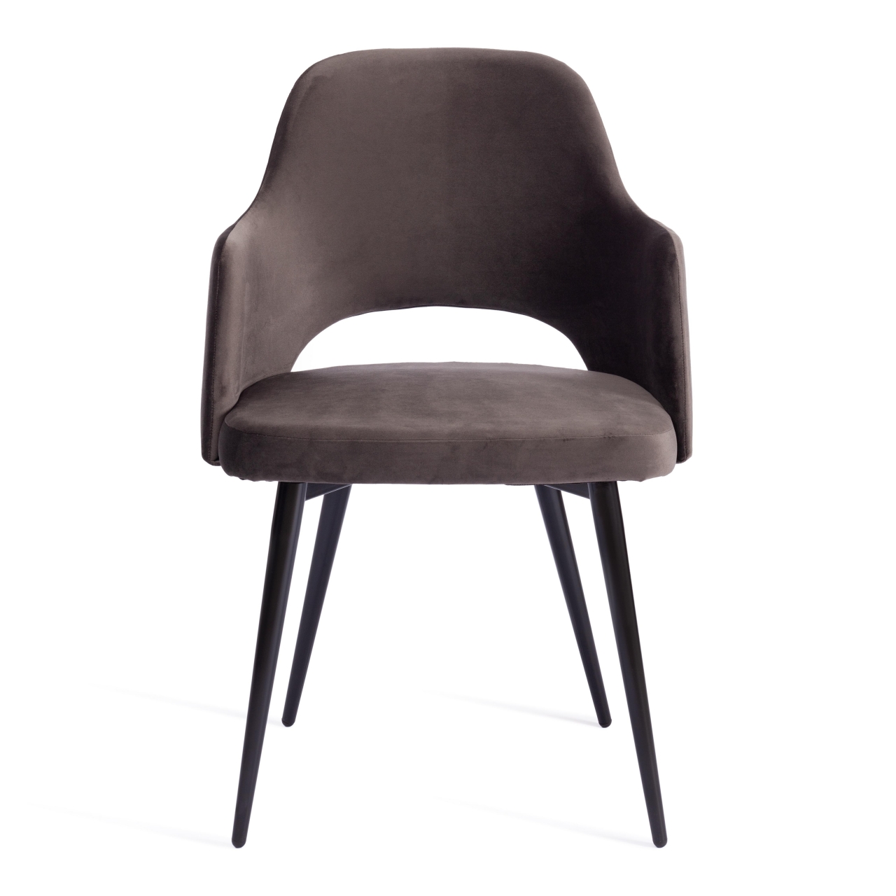 Кресло VALKYRIA 2 (mod. 718) ткань/металл, 55х55х80 см, высота до сиденья 48 см, темно-серый barkhat 14/черный