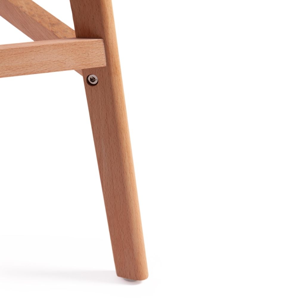 Стул барный TULIP BAR (mod. C1014H) / 1 шт. в упаковке пластик/дерево, 57 х 48 х 104 см, белый 018 /натуральный