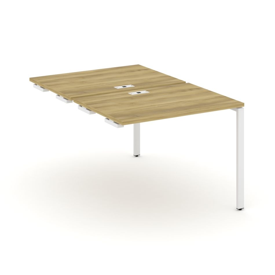 Двойной стол-приставка к опорным тумбам/шкафам CONCEPT CN.DSPR-001 Дуб Винченцо Белый