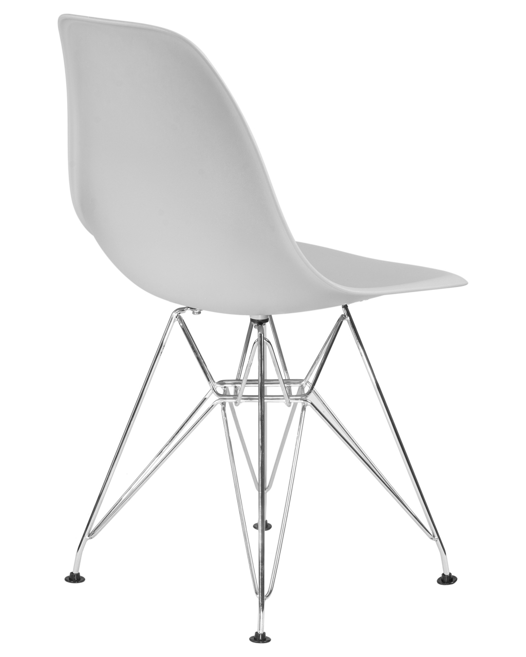 Стул обеденный DOBRIN DSR ножки хром Светло-серый GR-01