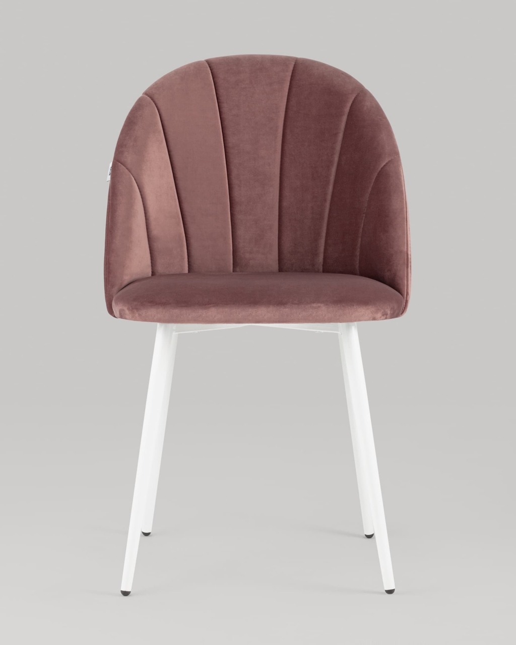 Стул Логан white 2 шт. велюр Пыльно-розовый