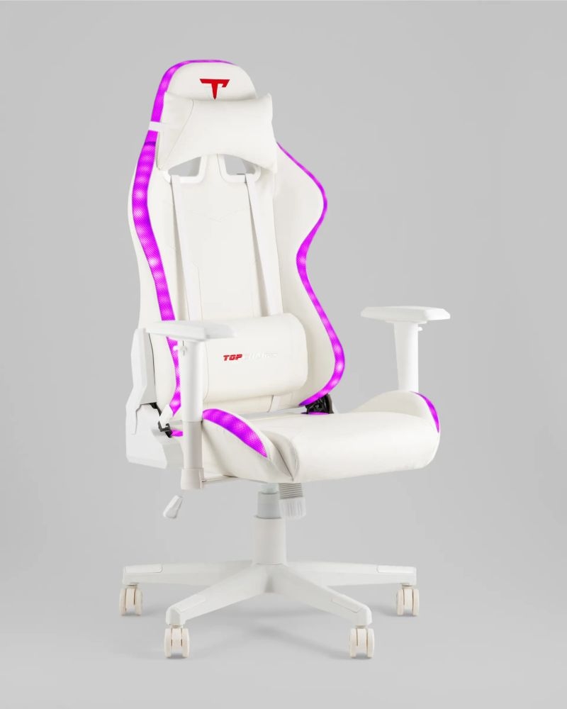 Кресло спортивное с подсветкой TopChairs GMM-080 белый