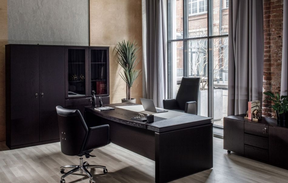 Стол для переговоров 348 LAGO 105 1103 FE/SC BLACK Дуб Ферро Черный