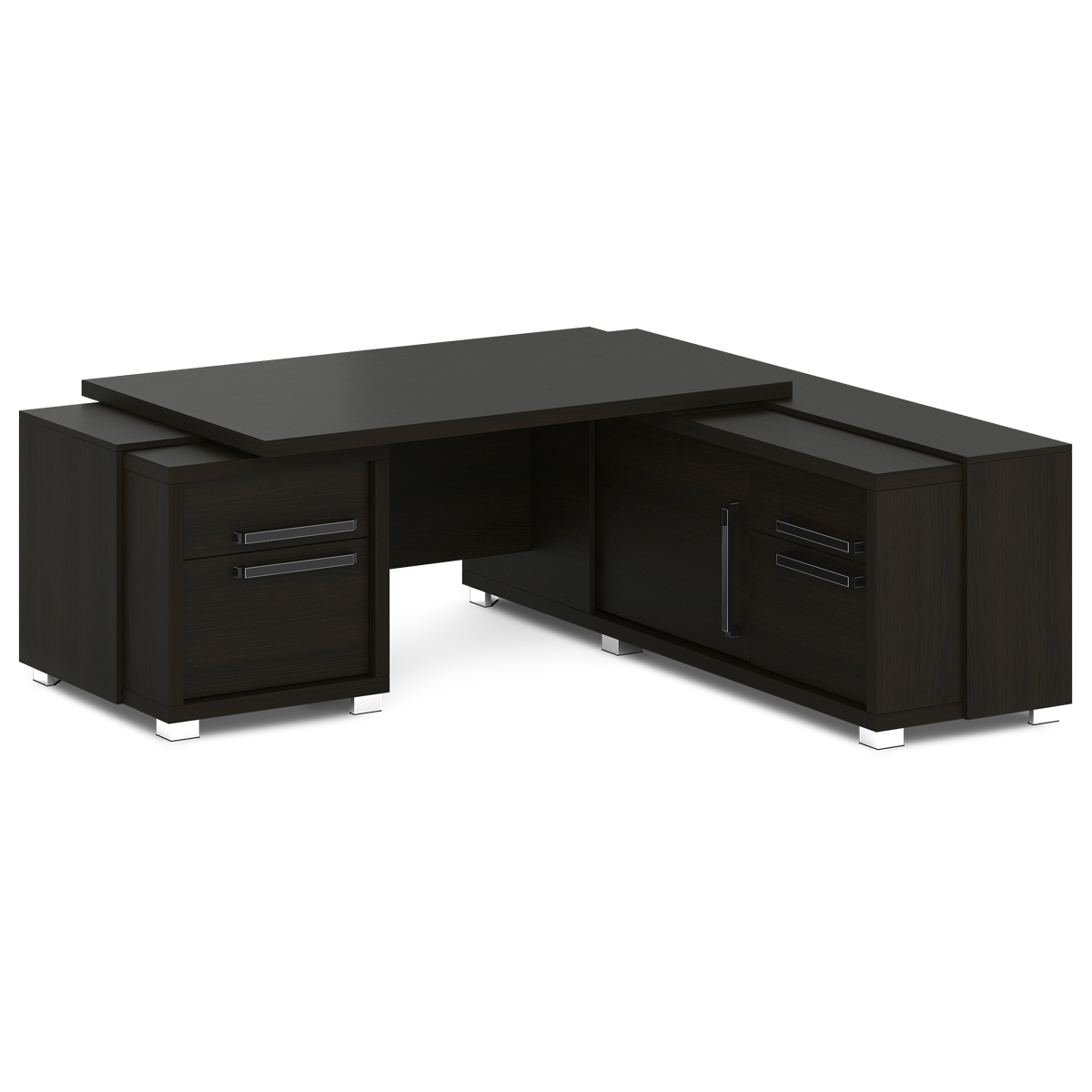 Стол руководителя с тумбой и греденцией Grace L-113-9 правый