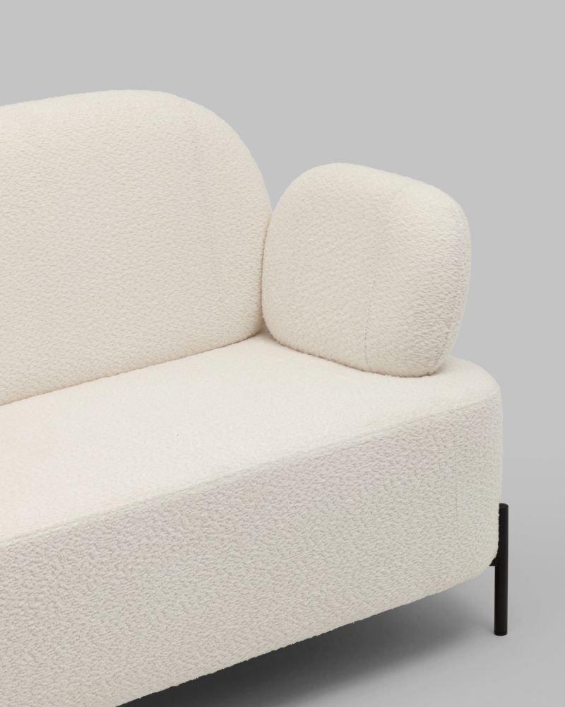 Диван Кэнди ткань букле белый