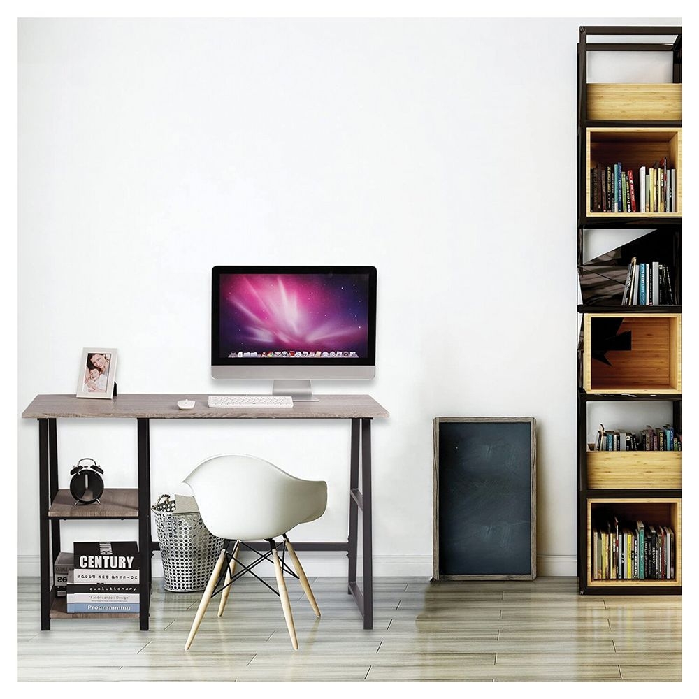 Стол на металлокаркасе BRABIX LOFT CD-006 Мореный дуб