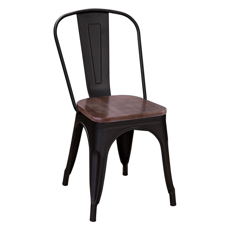 Стул R-home Tolix Wood Черный