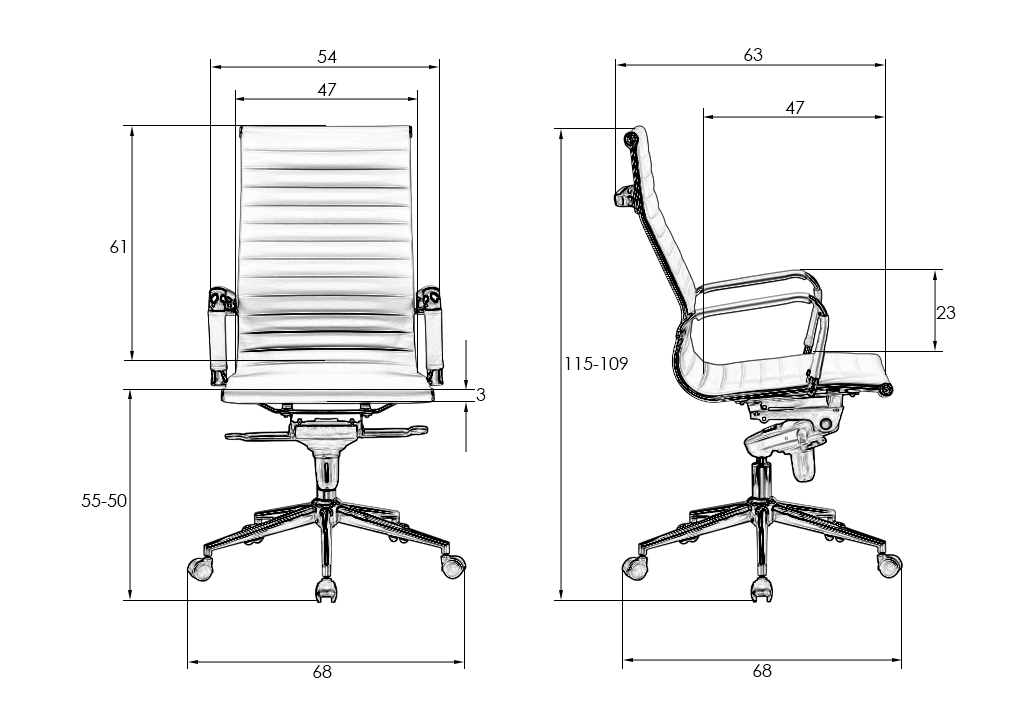 Офисное кресло для руководителей DOBRIN CLARK Серый