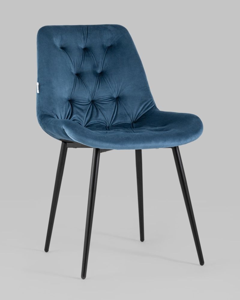 Стул Джастин велюр Пыльно-синий