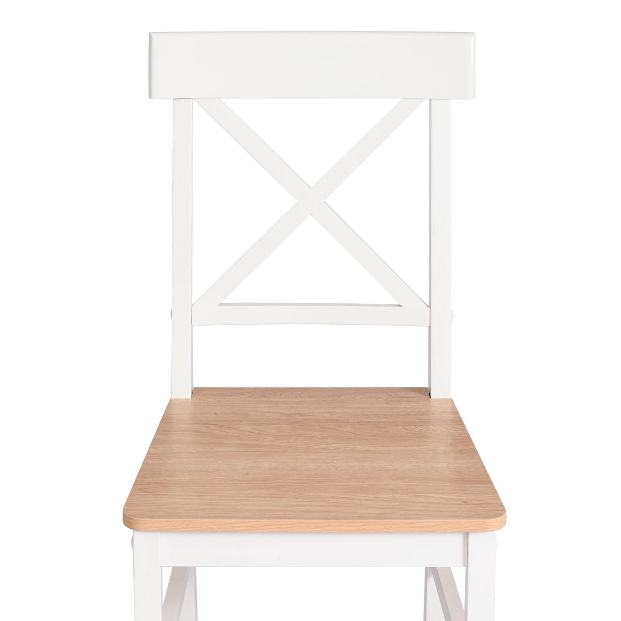 Обеденный комплект Хадсон (стол + 4 стула)/ Hudson Dining Set (mod.0103) МДФ/тополь/меламин, стол: 118х74х73 см, стул: 42,5x46,5x93,5 см, White (Белый) / Natural
