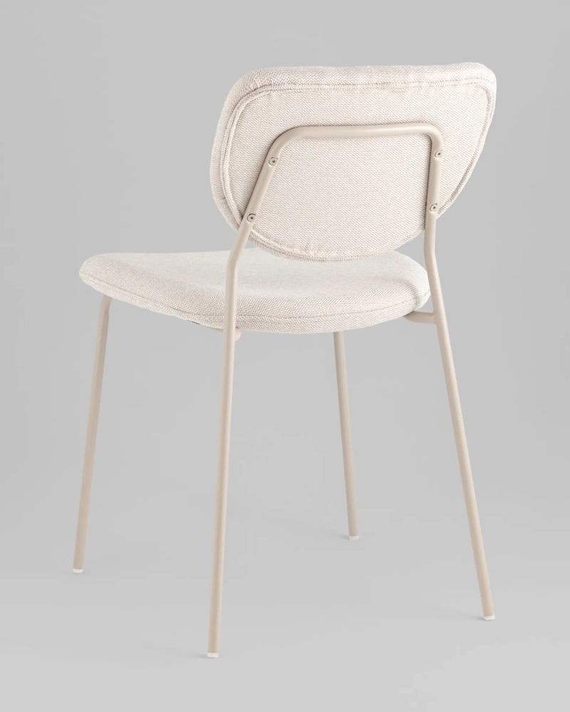 Стул обеденный Gigi бежевый кремовые ножки