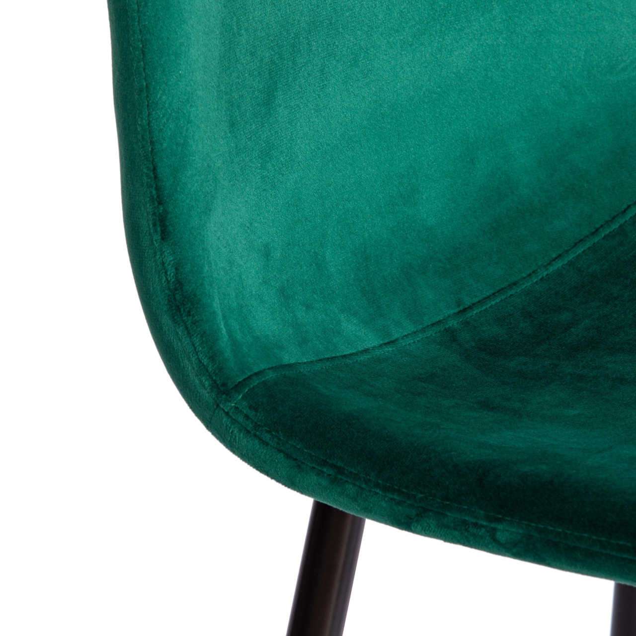 Стул BREEZE (mod. 4724) вельвет/металл, 44 х 53 х 87 см, Light dark green (изумрудный) HLR56 / черный