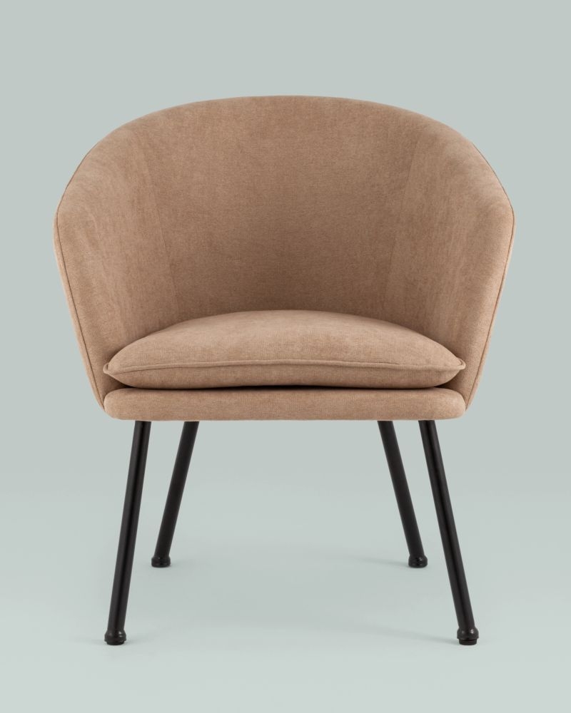 Кресло Декстер New бежевый ножки металл