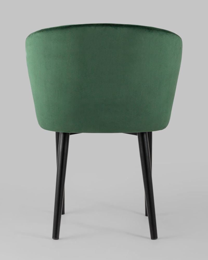 Стул с подлокотниками Нейтон велюр Зеленый