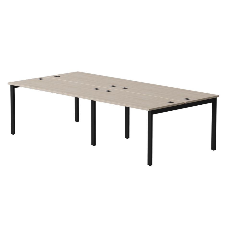 Бенч-система на 4 места на металлокаркасе, опоры 90 гр Everprof EVO 254S118 Дуб Соната Черный