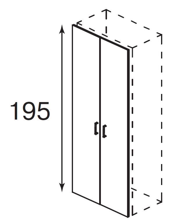 Factory Light Комплект дверей д/каркаса H195 Орех