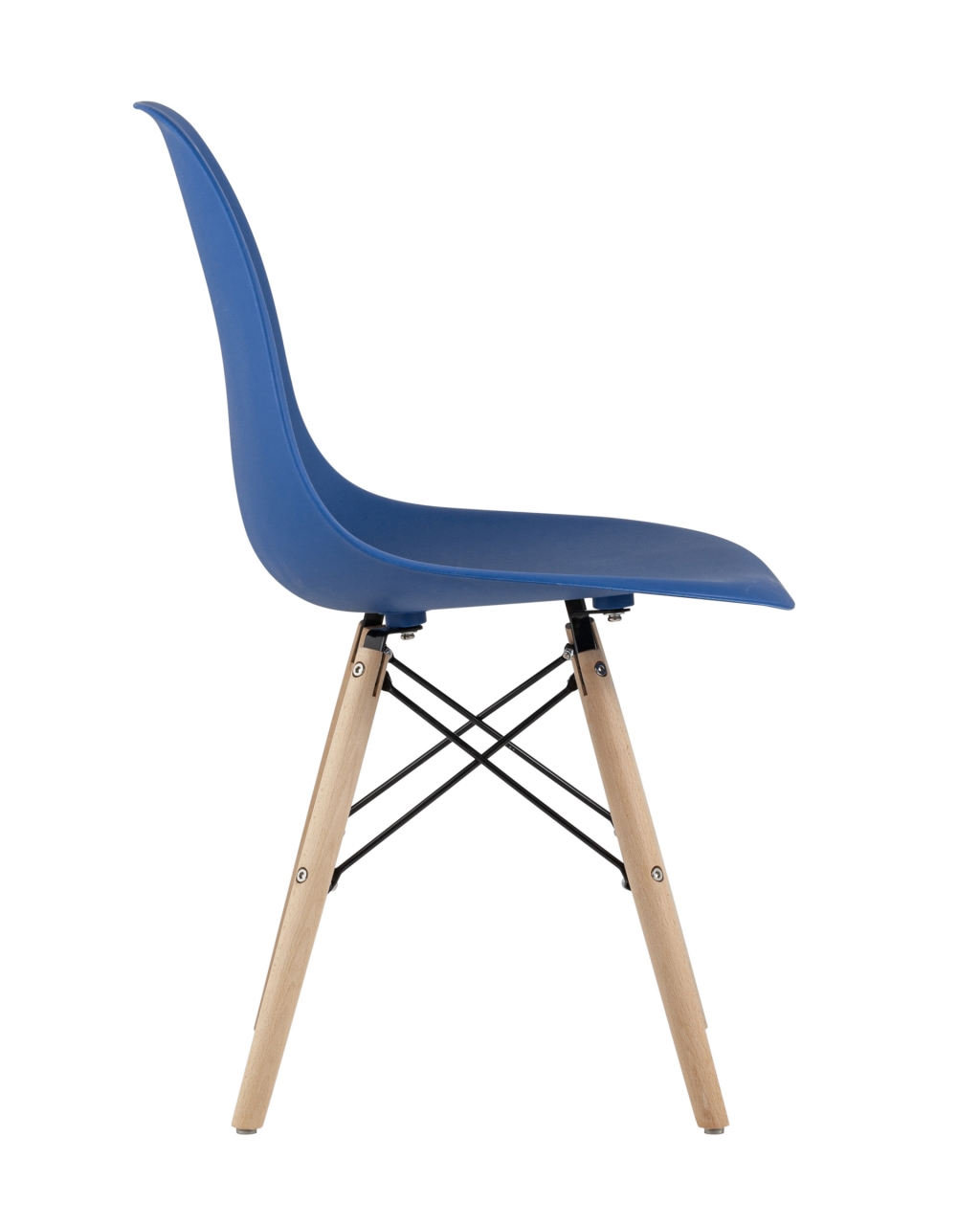 Стул Eames Style DSW синий (разборный каркас)