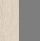 Дуб светлый/Черный графит