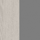 Дуб серый/Черный графит