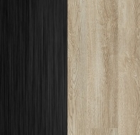 Металл черный/Дуб Аттик