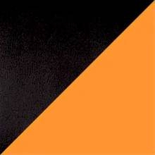 Экокожа комбинированный черный/оранжевый